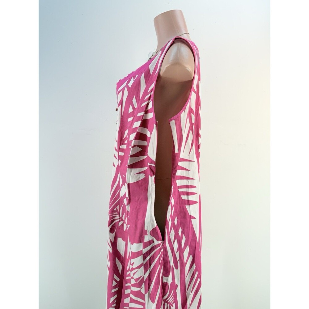 NWT Ashley Stewart Floral Print Midi Dress Size 16 Pink V Neck Sleeveless - Picture 6 of 11